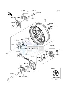 ZZR1400_ABS ZX1400FDF FR GB XX (EU ME A(FRICA) drawing Rear Hub