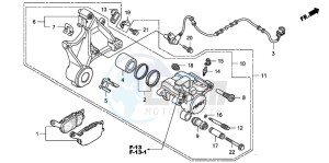 CB1300S CB1300SUPER FOUR drawing REAR BRAKE CALIPER