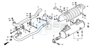 TRX350FE FOURTRAX 350 4X4ES drawing EXHAUST MUFFLER