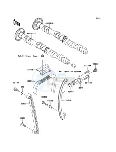 JET SKI STX-15F JT1500A8F FR drawing Camshaft(s)/Tensioner