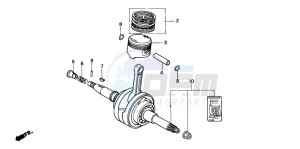 CN250 drawing CRANKSHAFT/PISTON