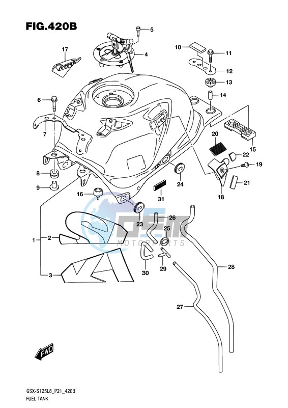 FUEL TANK (GSX-S125MLXL8 P21)