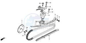 SH125 drawing CAM CHAIN/TENSIONER