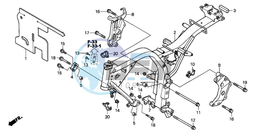 FRAME BODY (CB600F3/4/5/6 )