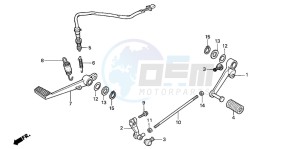 CBR600F drawing BRAKE PEDAL/CHANGE PEDAL