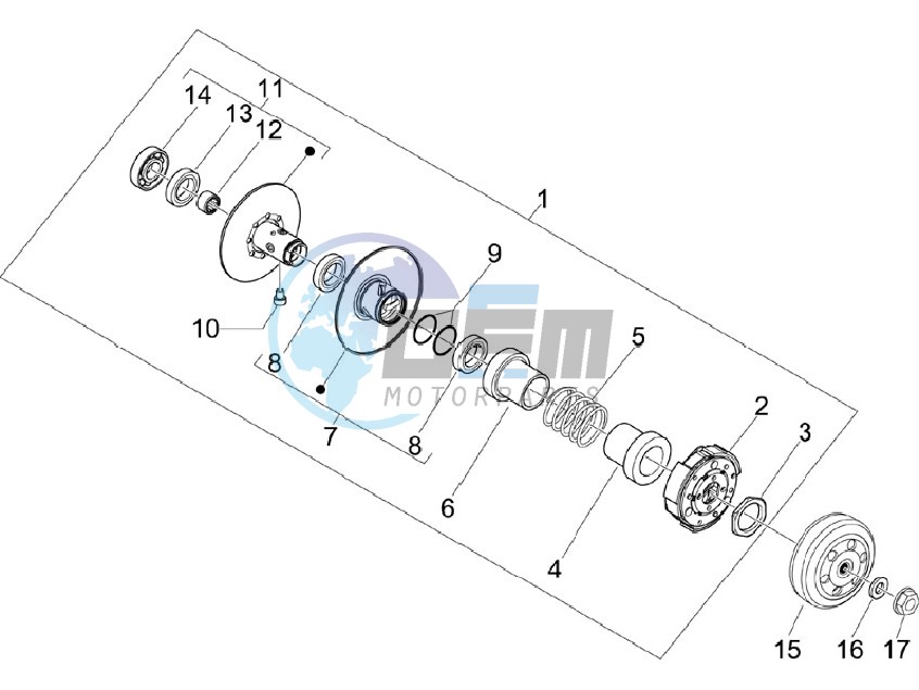 Driven pulley