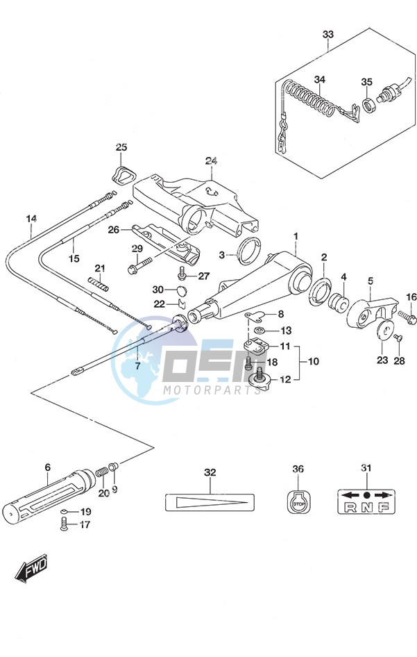 Tiller Handle w/Power Tilt