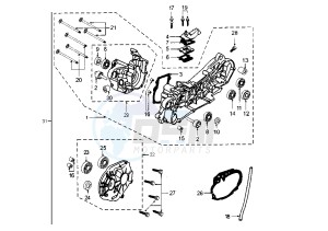 X RACE - 50 cc drawing CRANKCASE