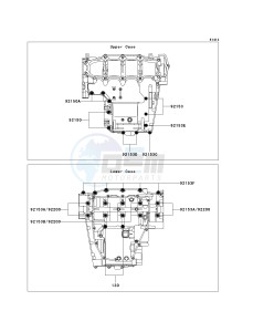 ZX 636 B [NINJA ZX-6R[ (B1-B2) [NINJA ZX-6R drawing CRANKCASE BOLT PATTERN