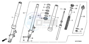 CB600F39 France - (F / CMF ST 25K) drawing FRONT FORK