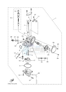 TT-R50E (1P6W 1P6X) drawing CARBURETOR