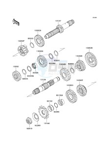 KLX 450 A [KLX450R] (A8F-A9F) A9F drawing TRANSMISSION