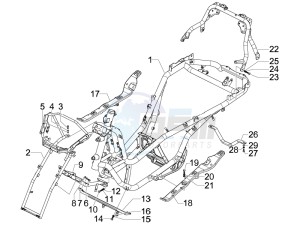 MP3 300 4t 4v ie lt ibrido drawing Frame bodywork