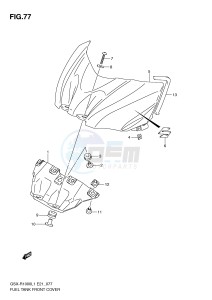 GSX-R1000 (E21) drawing FUEL TANK FRONT COVER