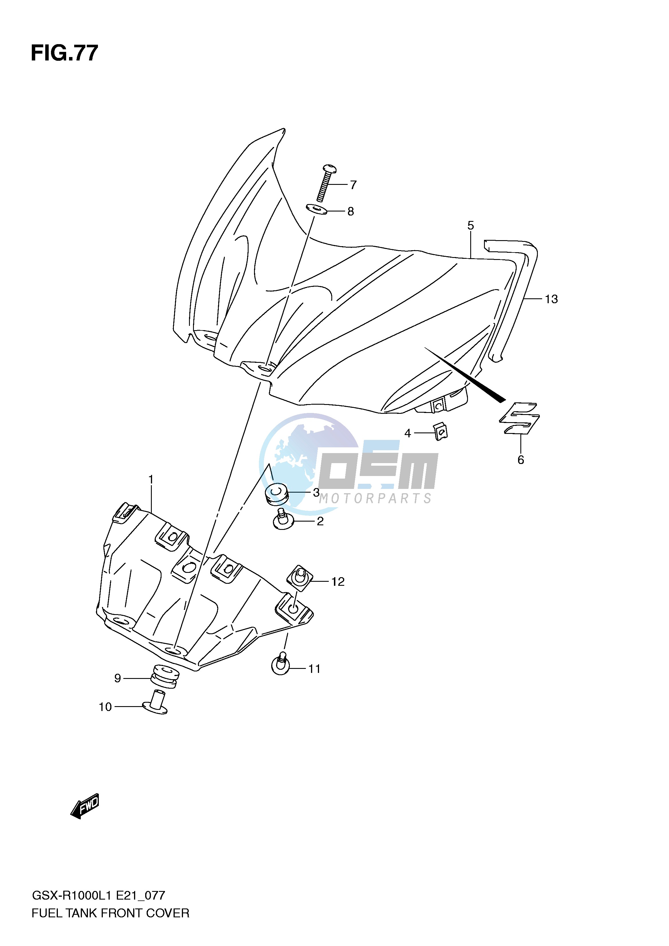 FUEL TANK FRONT COVER