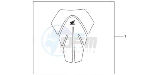 CB600F39 Spain - (SP / ST) drawing TANK PAD/FUEL LID