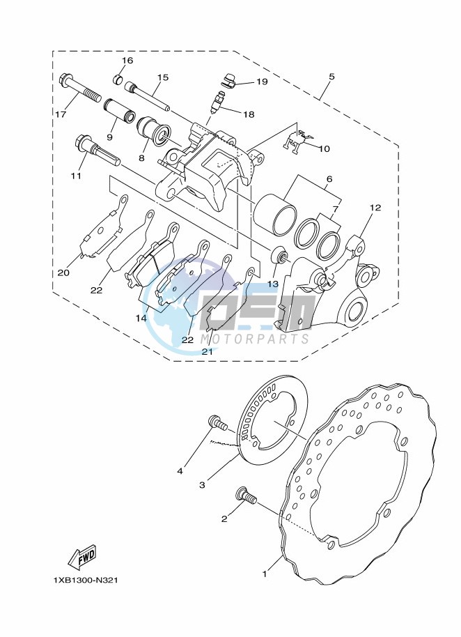 REAR BRAKE CALIPER