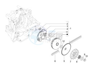 LX 50 4T 2V 25 Kmh Touring NL drawing Driving pulley