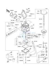 KVF 300 A [PRAIRIE 300 4X4] (A1-A4) [PRAIRIE 300 4X4] drawing CARBURETOR