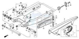 CB600F2 HORNET S drawing SWINGARM