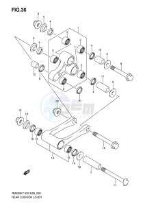 RM250 (E3-E28) drawing REAR CUSHION LEVER