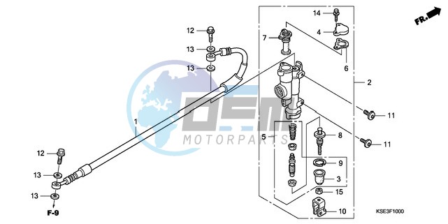 RR. BRAKE MASTER CYLINDER