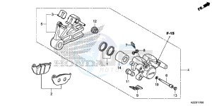 CRF250MF CRF250M UK - (E) drawing REAR BRAKE CALIPER