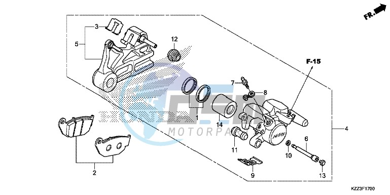 REAR BRAKE CALIPER