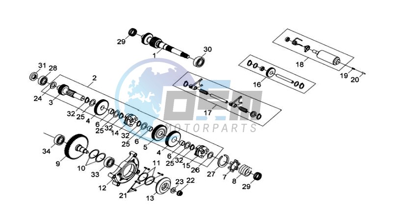 CRANKCASE - DRIVE SHAFT