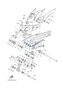 MT07A MT-07 ABS 700 (1XBE) drawing REAR ARM