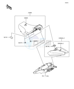 Z1000 ABS ZR1000GEFA FR GB XX (EU ME A(FRICA) drawing Seat