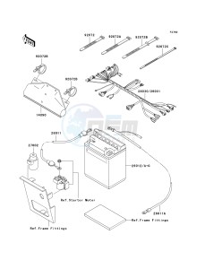 KLF 250 A [BAYOU 250] (A1-A3) [BAYOU 250] drawing CHASSIS ELECTRICAL EQUIPMENT