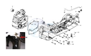 HD 125 EVO drawing CRANKCASE RIGHT / START MOTOR