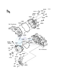 NINJA_250R EX250K9F GB XX (EU ME A(FRICA) drawing Engine Cover(s)