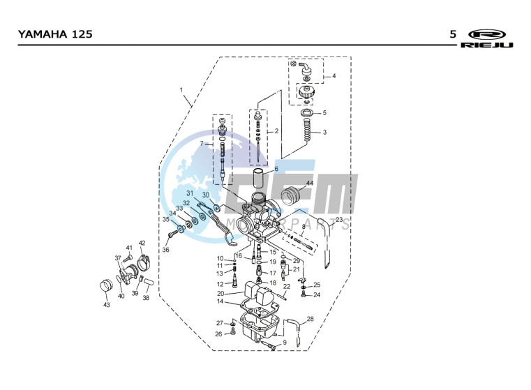 CARBURETTOR  Yamaha 125 4T EURO2