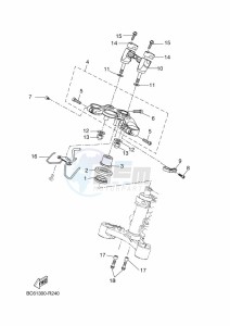 TRACER 700 MTT690-A (B0K2) drawing STEERING