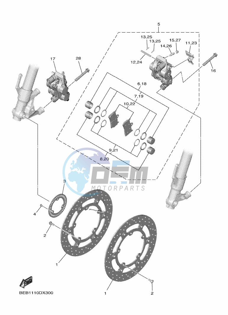 FRONT BRAKE CALIPER