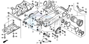 TRX400EX SPORTRAX 400 EX drawing SWINGARM