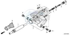 GL1800BG GOLDWING - F6B UK - (E) drawing SWINGARM