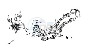 MAXSYM 600I ABS drawing FRAME / BATTERY