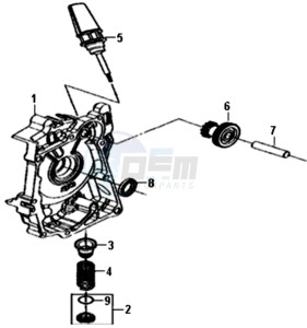 CROX 50 L5-L6 drawing CRANKCASE RIGHT / START MOTOR