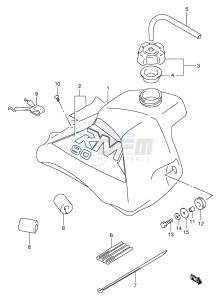 RM80 (E24) drawing FUEL TANK (MODEL W)