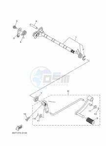 FZN250 (B8H5) drawing SHIFT SHAFT