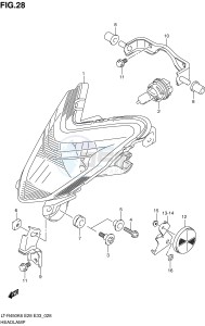 LT-R450 (E28-E33) drawing HEADLAMP