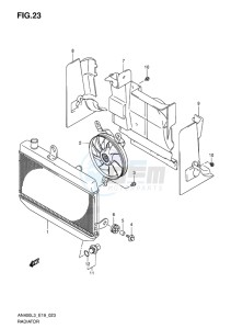 AN400 ABS BURGMAN EU-UK drawing RADIATOR