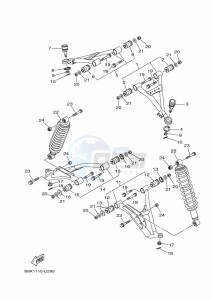 YFM700FWB KODIAK 700 (B6KA) drawing FRONT SUSPENSION & WHEEL