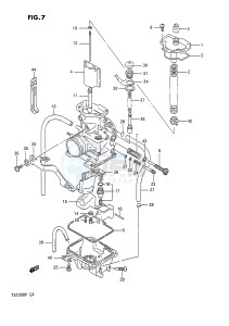 TS200R (E4) drawing CARBURETOR