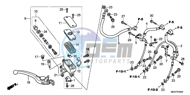 FR. BRAKE MASTER CYLINDER (CBR600FA)