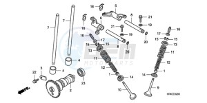 TRX420FEA Australia - (U / 4WD) drawing CAMSHAFT/VALVE