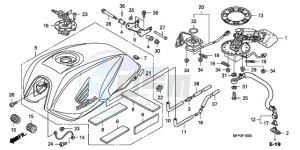 CB1300SA9 UK - (E / ABS BCT MKH MME TWO TY2) drawing FUEL TANK